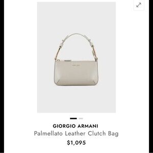 Giorgio Armani Gray Leather Clutch